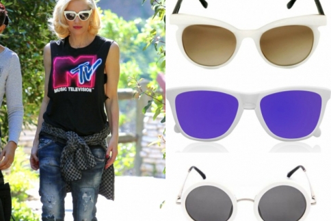 Λευκά γυαλιά ηλίου: Τo trend που δεν αφήνει από τα μάτια της η Gwen Stefani 