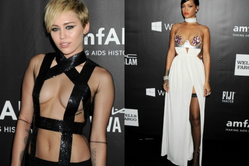 Δεν το λες και έκπληξη: Ημίγυμνες στο κόκκινο χαλί Cyrus-Rihanna