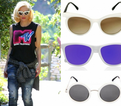 Λευκά γυαλιά ηλίου: Τo trend που δεν αφήνει από τα μάτια της η Gwen Stefani 