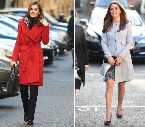 Βασίλισσα Letizia και Δούκισσα του Cambridge: τα πιο σικ παλτό των γαλαζοαίματων