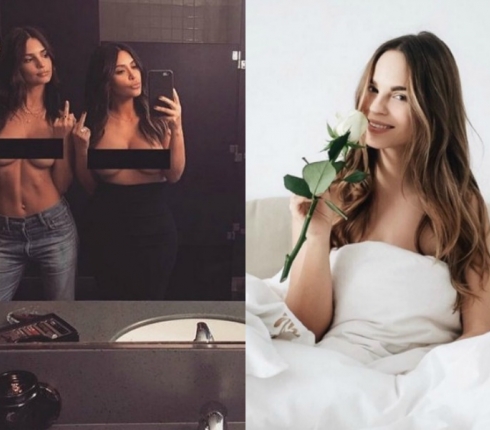 Χαμός στη showbiz! Η Kardashian και η Ratajkowski γδύθηκαν, η Μενεγάκη ξάπλωσε στο πάτωμα και η  Περιστέρη τρέλανε το Instagram