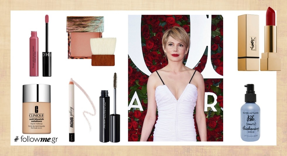 Tony Awards: Αντίγραψε το beauty look της Μichelle Williams, κόκκινο κραγιόν forever