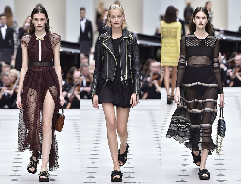 London Fashion Week : H s/s 16' συλλογή του οίκου Burberry είναι edgy με την δαντέλα να κυριαρχεί