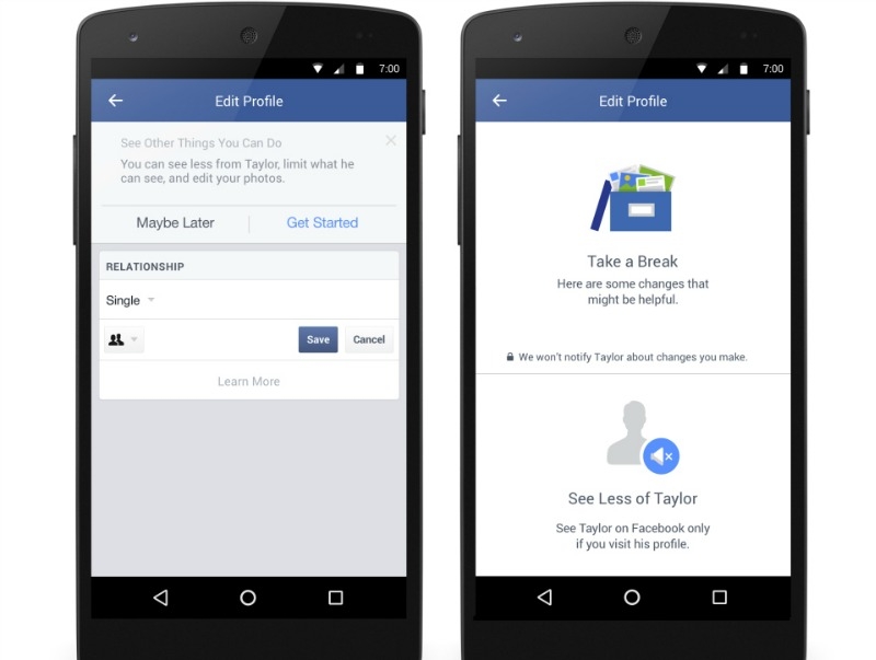 Take a break: Το Facebook στο πλευρό των φρεσκοχωρισμένων Take a break: Το Facebook στο πλευρό των φρεσκοχωρισμένων