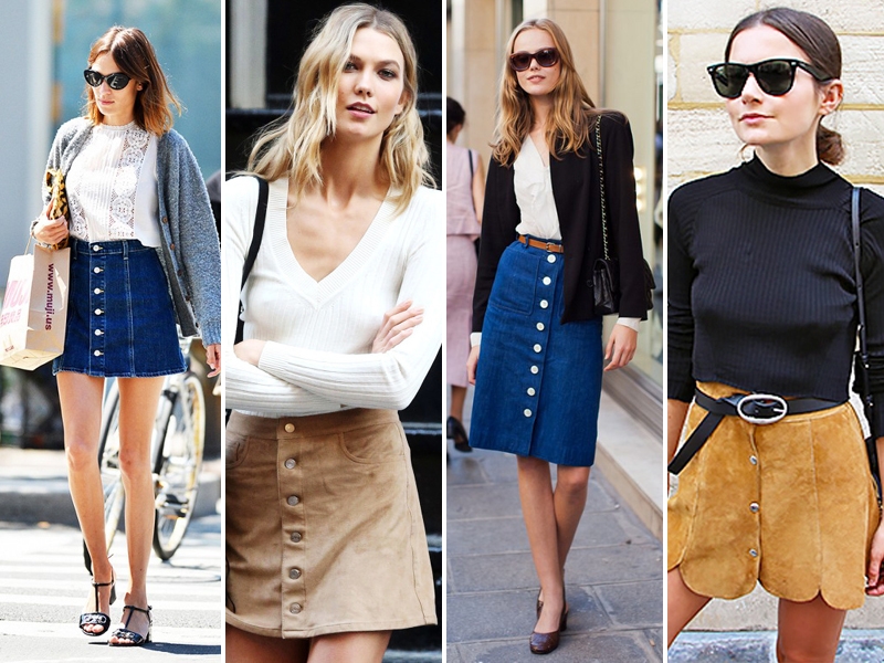 Button down skirts