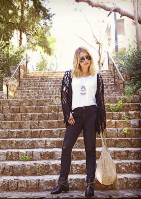 Street style : Αυτό το Σ/Κ ντύσου rock and chic σαν την Μαρία Ηλιάκη