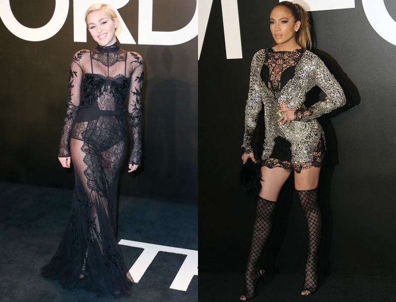Jennifer Lopez- Miley Cyrus: Super sexy στο fashion show του Tom Ford