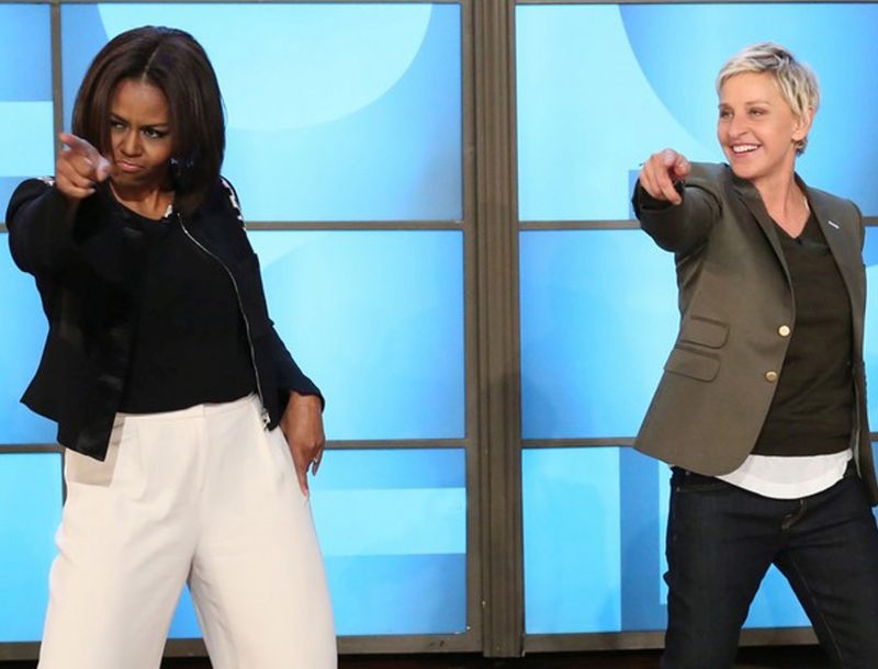Michelle Obama: Η πρώτη κυρία χορεύει στο πλατό της Ellen DeGeneres 