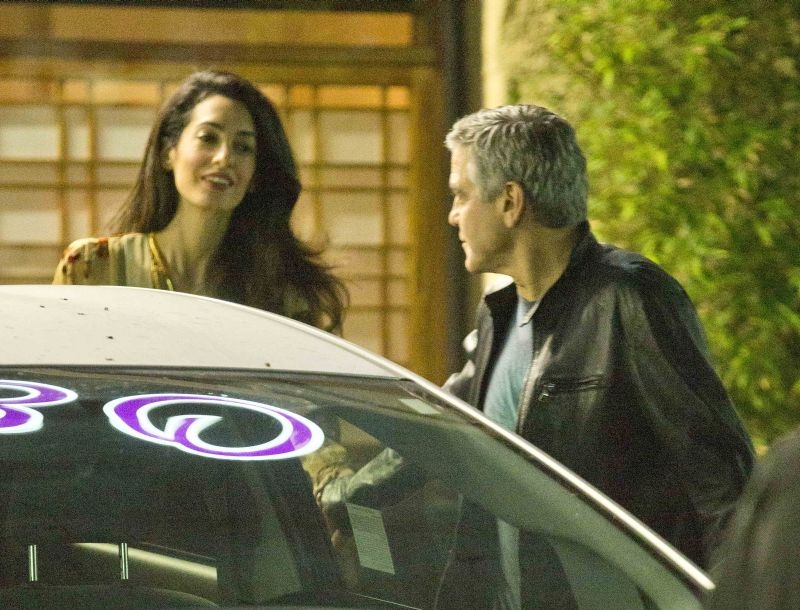 Ο George Clooney και η Amal Alamuddin για σούσι