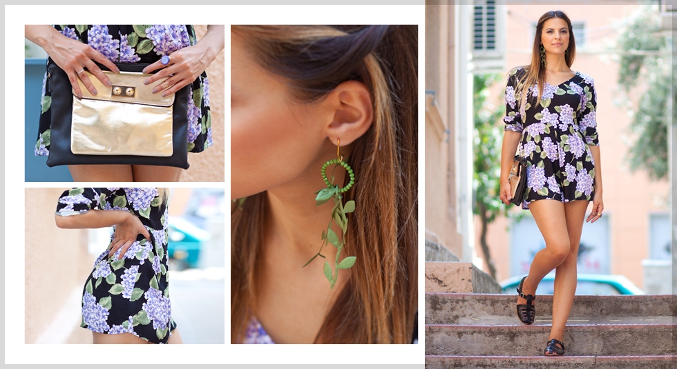 To street style της εβδομάδας : Πως θα φορέσεις το μακρυμάνικο floral playsuit στις αρχές του φθινόπωρου