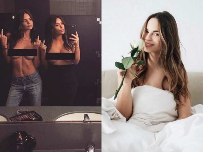 Χαμός στη showbiz! Η Kardashian και η Ratajkowski γδύθηκαν, η Μενεγάκη ξάπλωσε στο πάτωμα και η  Περιστέρη τρέλανε το Instagram